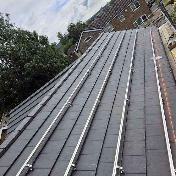 Ilkley tiled roof before the solar panels were fitted